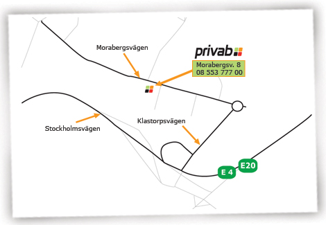 Karta & V�gbeskrivning Privab Stockholm